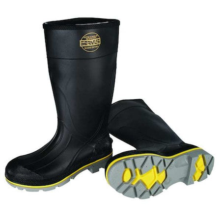 Servus XTP Steel-Toe Rubber Boots, Defined Heel, 15 in H, Knee, Black, Men's, Size 9,PR