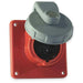 Watertight Pin & Sleeve Receptacle, 20 A, 480V AC, Single Phase, 2 Pole, IEC Grounding, Red