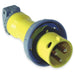 Watertight Pin & Sleeve Plug, 30 A, 125V AC, Single Phase, 2 Pole, IEC Grounding, Yellow, NEMA 4X