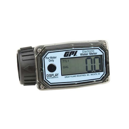 Flowmeter,Turbine,For Water/DEF,1"FNPT
