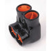 MultitapConnector,Alum,Blk,Hex,2Port