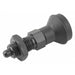 Indexing Plunger D1= M16X1, 5, D=8, Style B, Non-Lockout w Locknut, Steel Hardened, Knob Plastic