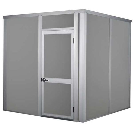 Sound Reducing Modular Wall Enclosure, 8 ft H, 8 ft W, 8 ft D, Gray