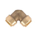 Push-to-Connect Elbow, 3/4 in Tube Size, Brass, Brass
