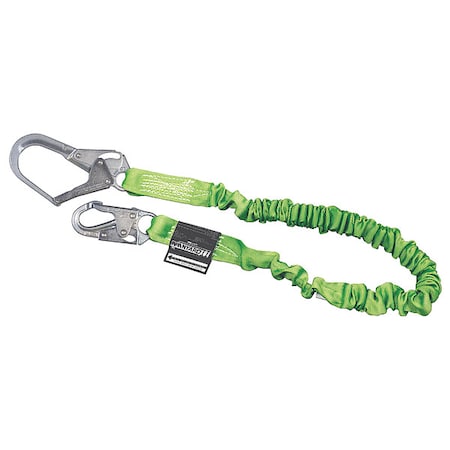 Manyard(TM) Stretchable Web Lanyard, 6 ft. Length, Snap Hook, Steel, 1 Leg(s)