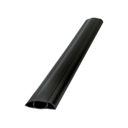 Cable Protector, 1-11/16 in H, 5 ft L, 5-5/8 in W, 1 Channel, PVC, Black