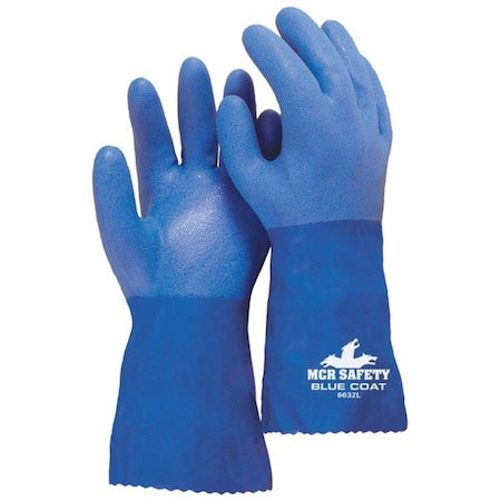 12" Chemical Resistant Gloves, PVC, L, 1 PR