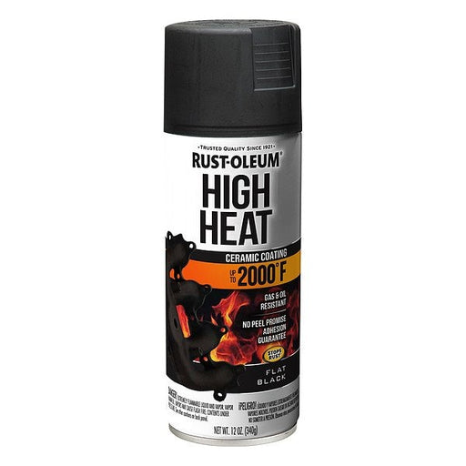 Engine Enamel, 12 oz, Exterior/Interior, High Heat Spray Paint, Solvent, Silicone, Metal, Smooth