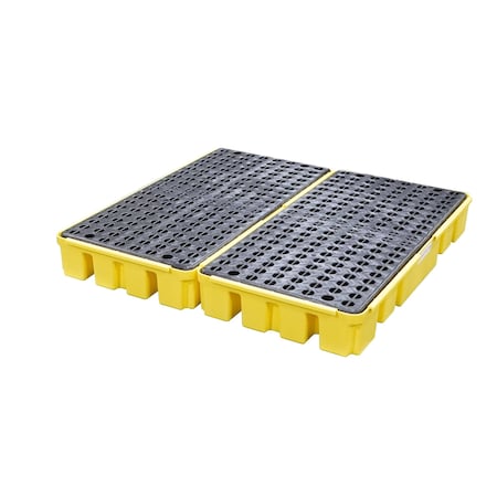 Spill Deck, 41 gal Spill Capacity, 4 Drums, 4,000 lb Load Capacity, High Density Polyethylene
