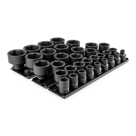 3/4 in Drive Impact Socket Set, SAE, 33 pcs
