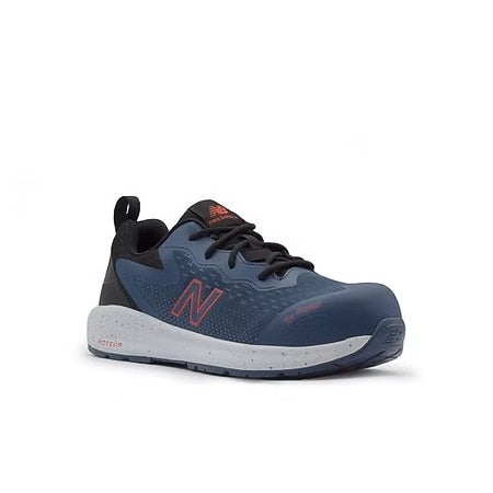 Men's Composite Toe Athletic Shoe, Denim/Red, 8 1/2, D, MIDLOGIDS