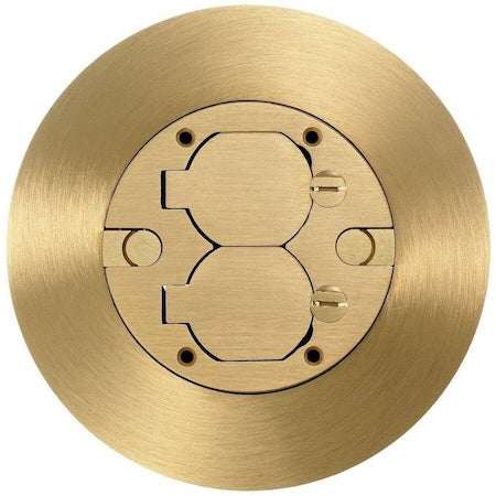 Round Brass Flr Box Flange Cover Comb