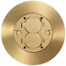 Round Brass Flr Box Flange Cover Comb