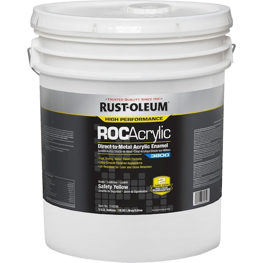 Acrylic Enamel Coating, Safety Yllw, 5 gal