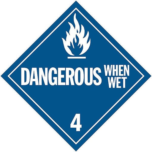 Vhcle Plcrd, Dngrous Whn Wet w Picto, PK10