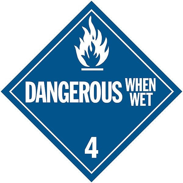 Vhcle Plcrd, Dngrous Whn Wet w Picto, PK10