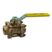 1-1/4" FNPT Bronze Ball Valve Inline
