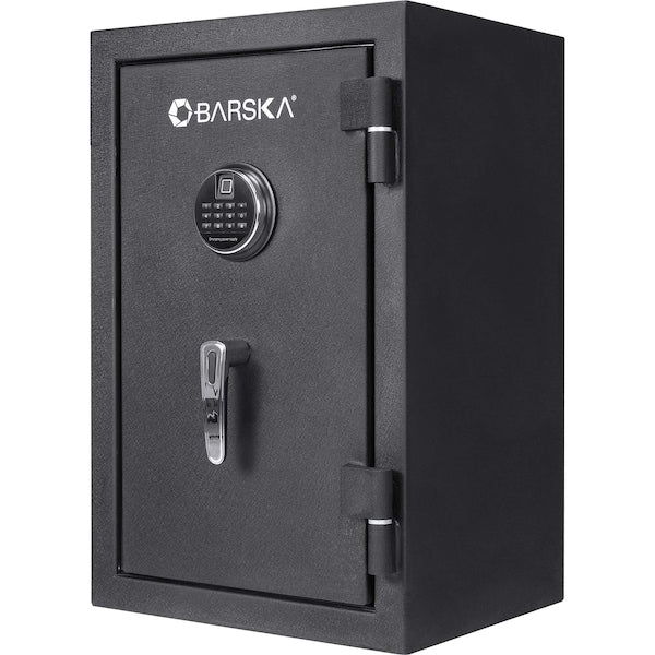 Barska® Biometric Keypad Safe Color Box, - 0.46 Cubic Feet, 14-1/2"W x 11-3/4"W x 7"H - Black