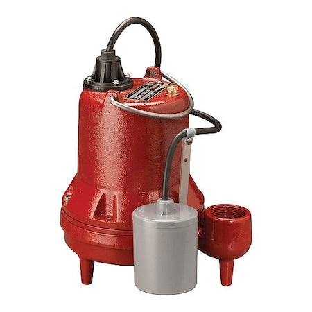 EffluentPump,10ft,10.5A,0.5hp,115VAC