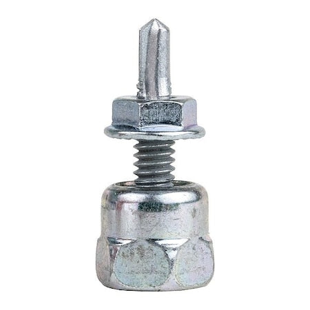 Vertical Rod Anchor, Steel, 1/4 in Size, 1 in L, Steel Zinc Plated, 25 PK