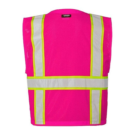 Safety Vest,Pink,Size 2XL/3XL