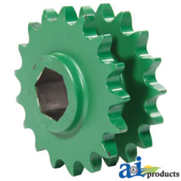 Sprocket,  Double; Main Drive,  17/17 Tooth 6" x6" x4"