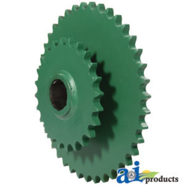 Sprocket,  Double; Lower Drive Roller,  40/24 Tooth 11" x12" x2.5"