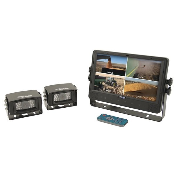 CabCAM  Video System,  Quad (Includes 9" Digital Touch Screen TFT LCD Monitand 2 Cameras) 11"x10"x4"