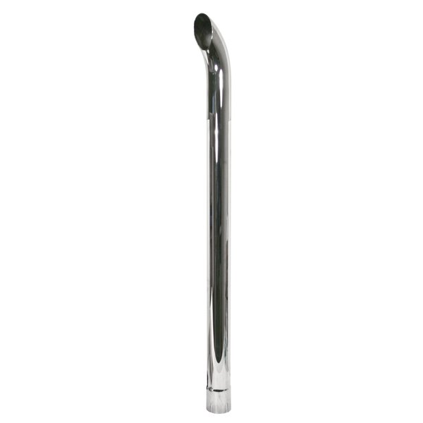 Chrome Exhaust Stack,  Curved,  48" Long,  Slotted 3" ID 49" x5" x4"