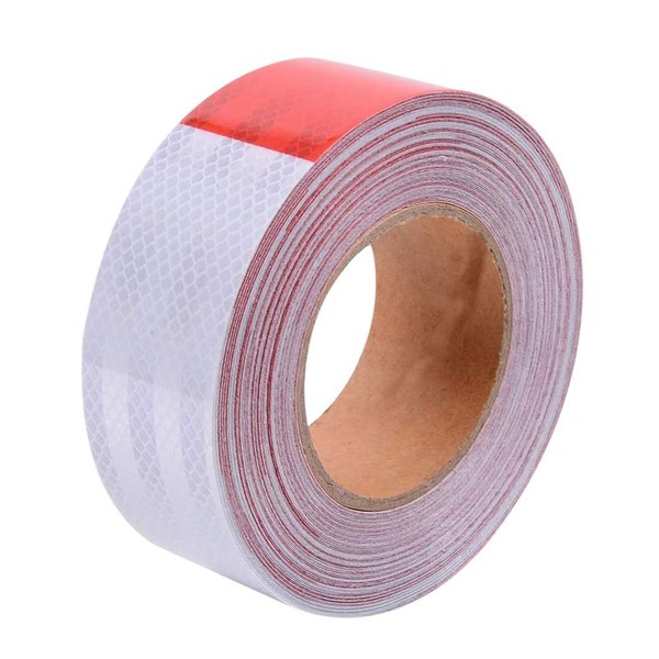 2" in x 75' ft Trailer Truck Conspicuity DOT Class 2 Reflective Safety Tape - Red/White