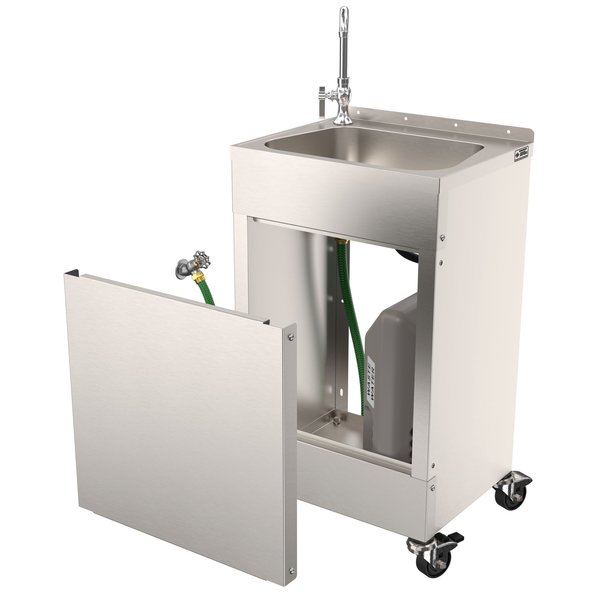 ECO-Jr Portable Hand-Wash Station,  31" Rim Height,  Hose In/Tank Out,  Single Handle Gooseneck