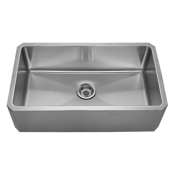 Brushed SS Sgl Bowl Front Apron Undermount Sink,  Brushed SS