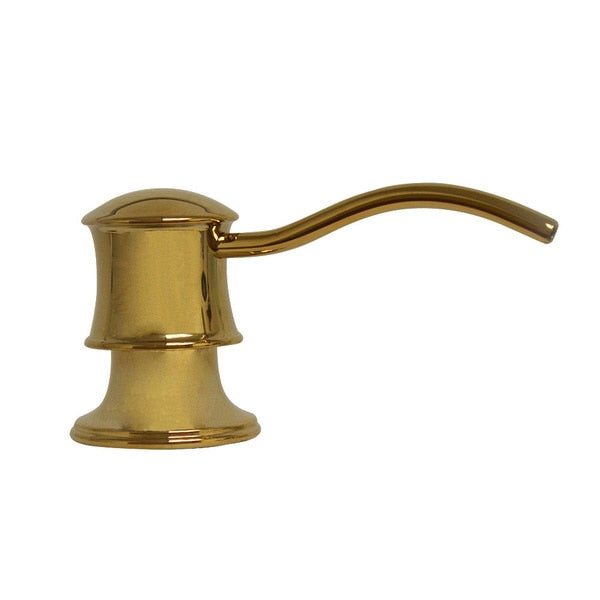 Solid Brass Soap/Lotion Dispenser, Polished Brass
