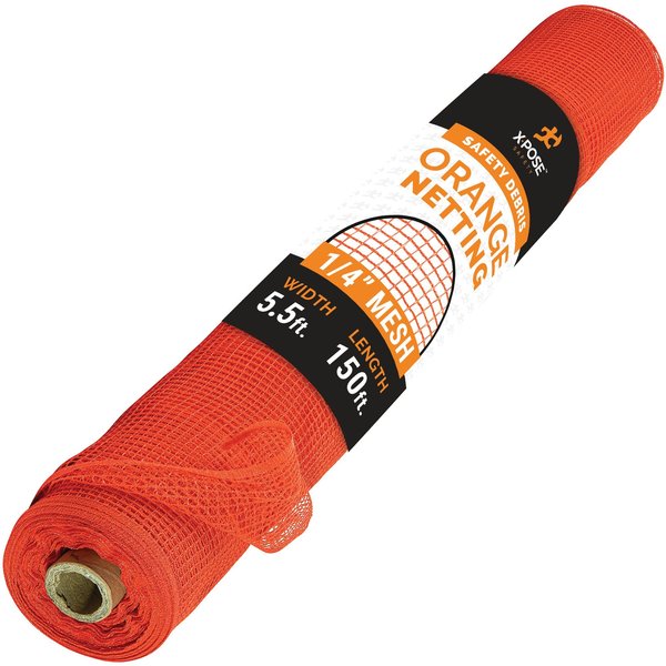 Heavy Duty Orange Fire Retardant Debris Netting - 5'6 in  x 150'