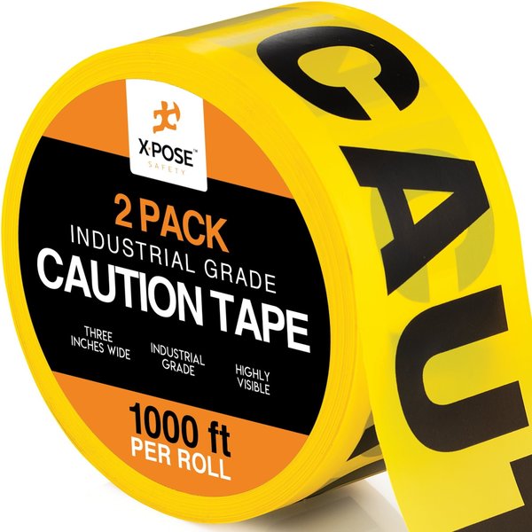 3 in  x 1000' Caution Tape,  2PK