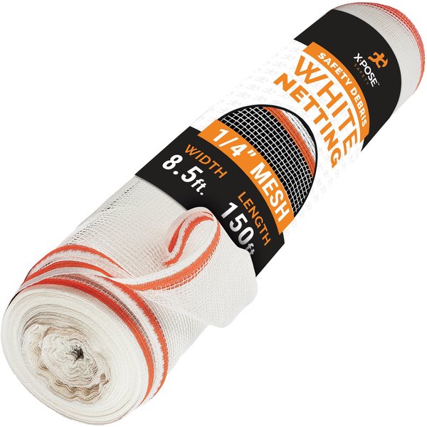 Heavy Duty White Fire Retardant Debris Netting - 8'6 in  x 150'