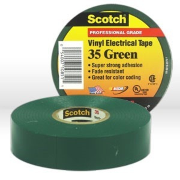 Electrical Tape, Green, 3/4"X66Ft