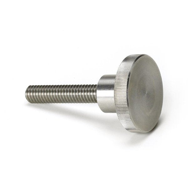 Thumb Screw,  M5 Thread Size,  303 Stainless Steel,  4mm Head Ht