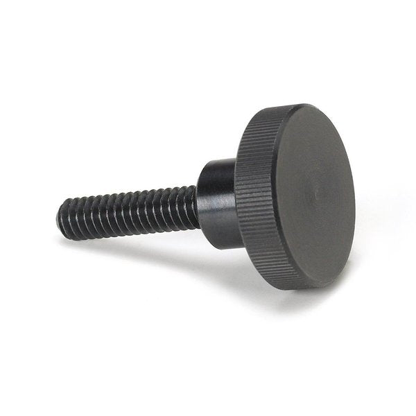 Thumb Screw,  1/4"-20 Thread Size,  Black Oxide Steel,  1/4" Head Ht