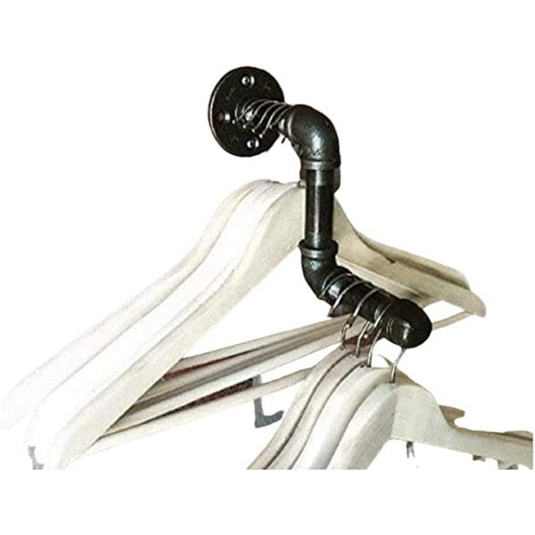 6" Black Pipe Clothes Rack