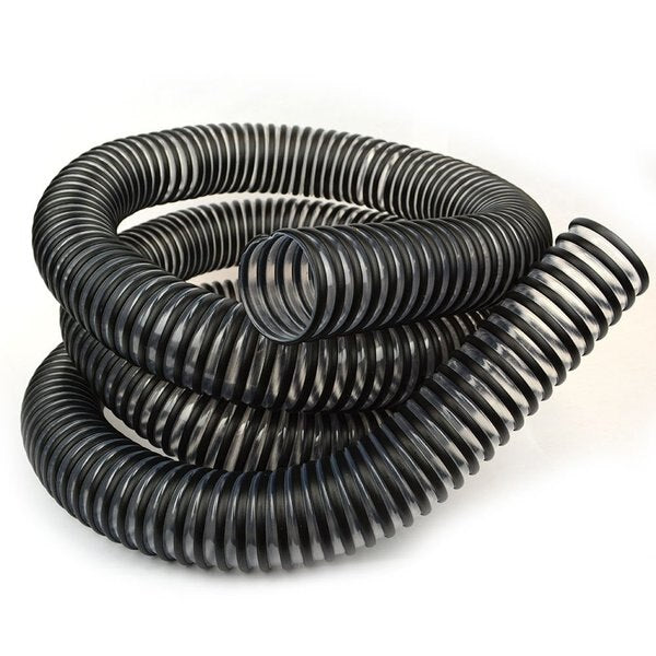 2 Inch x 10 Feet Dust Hose,  Clear with Black Helix