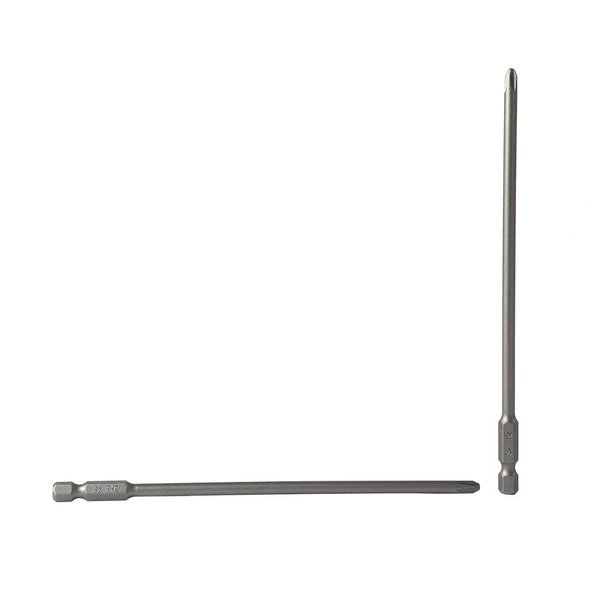 2# Phillips Head Power Screwdriver Bits - 6 Inch Long - 4.5mm Dia,  PK 5