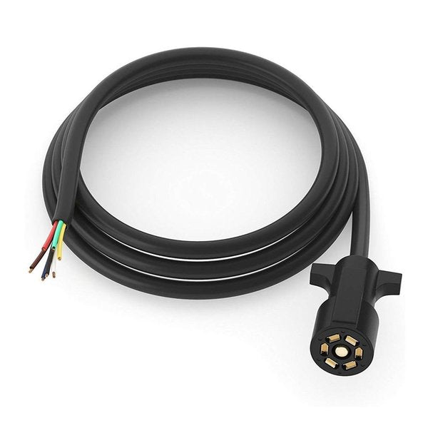 7-Way Trailer RV Truck Cord & Plug  6ft Cable