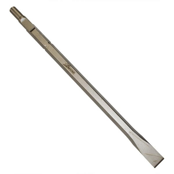 1 Inch Flat Chisel Round Hex/ Spline Hammer Shank 18 Inch Long