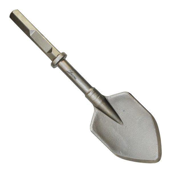 7-3/4 Inch x 5 Inch Pointed Clay Spade 1-1/8 Inch Hex Shank 18 Inch Long