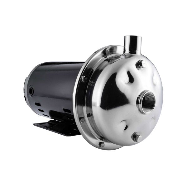 Stainless Steel Pump, Carbon/Ceramic/Buna Seal, 2 HP, ODP Motor, BEP = 45 gpm