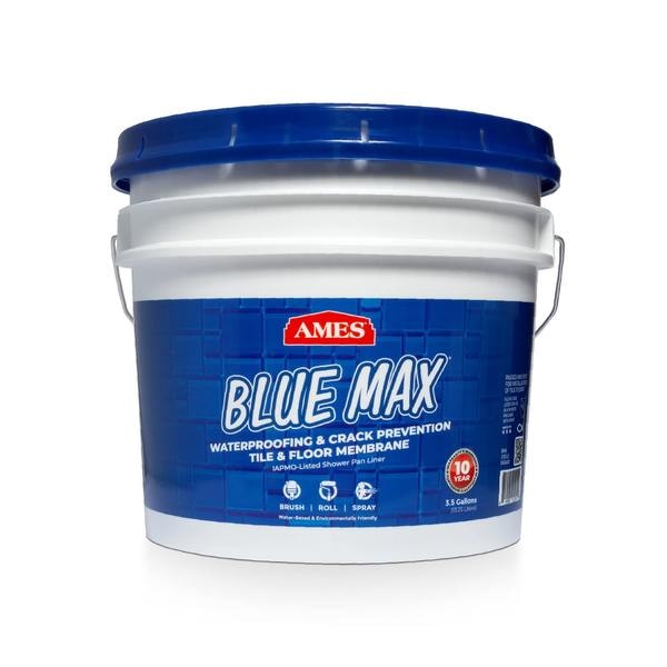 Ames Blue Max Waterproofing and Crack Prevention Tile & Floor Membrane 3.5 Gallon - Blue