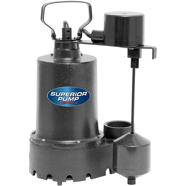 92541 1/2 HP Cast Iron Sump Pump with Vertical Switch