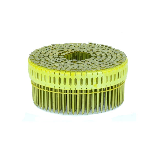 2-1/4"x.099" Bright Screw Shank Coil Nails 7200/Box