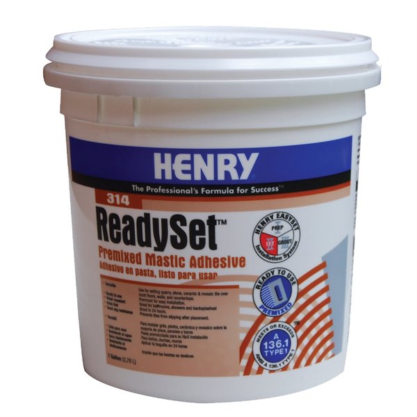 Henry 314 Ready Set Premixed Mastic Adhesive 1GAL